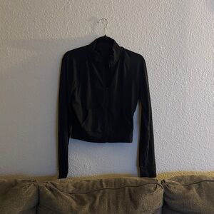 Charcoal black and grey skims zip up top